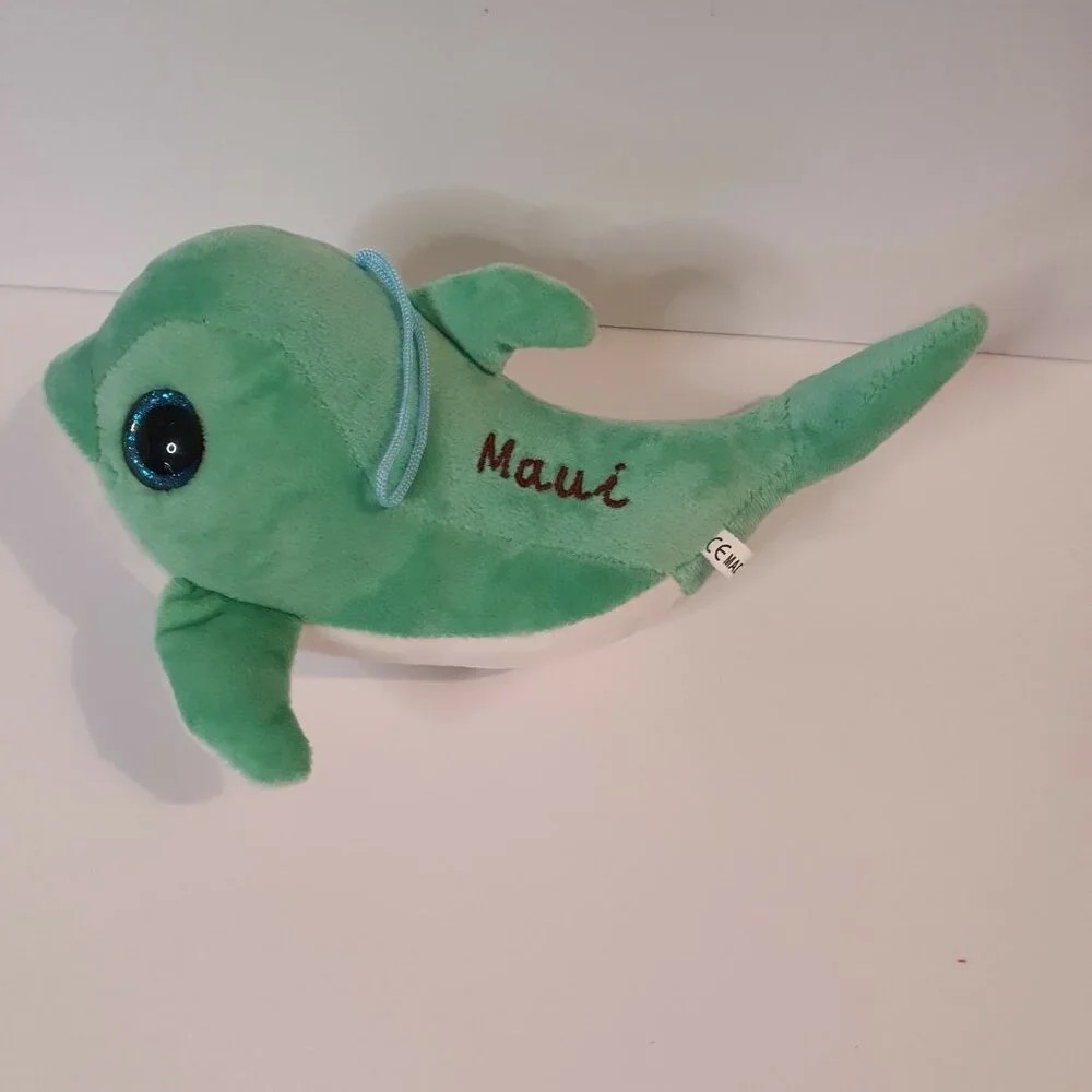 2 Dolphin Plush Kellytoy Unbranded Big Eyes Maui Embroidered Stuffed Animal Fish